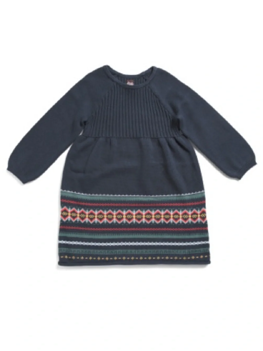 NWOT Tea Collection Fair Isle Sweater Dress in Indigo Navy